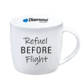 Tasse Diamond Aircraft Refuel Before Flight - weiß